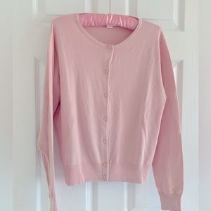 COPY - Women’s Pale pink long sleeve cardigan H&M Sz L. Poly/Viscose ultra soft